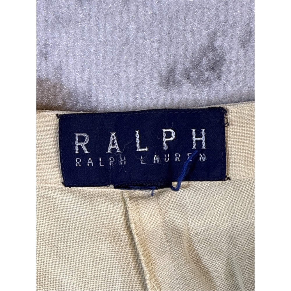 Ralph Ralph Lauren Pants Mens Size 36x25.5 Linen Woven Pale‎ Yellow Comfort - Picture 12 of 14
